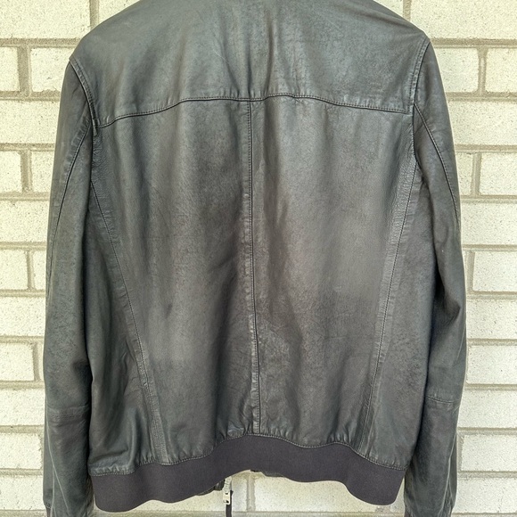 Allsaints Kino leather bomber jacket L Large All Saints - Picture 13 of 13